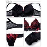 ダブルリボンメロウハートブラジャー&バック透けTバックショーツ | Dazzy | 詳細画像10 