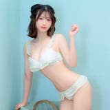 メルティギンガムフリルブラジャー&Tバックショーツ | Dazzy | 詳細画像3 