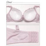 [EFサイズ] ブロッサムシフォンベールブラジャー&フルバックショーツ | Dazzy | 詳細画像9 