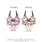 フローラルミューズ脇高ブラジャー&バック透けフルバックショーツ  | Dazzy | 詳細画像8 