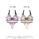 [EFサイズ] フローラルミューズ脇高ブラジャー&バック透けTバックショーツ [… | Dazzy | 詳細画像8 