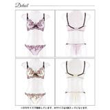 [EFサイズ] フローラルミューズ脇高ブラジャー&バック透けTバックショーツ [… | Dazzy | 詳細画像9 