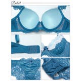 フェミニンプティレースブラジャー&バック透けフルバックショーツ | Dazzy | 詳細画像10