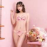スウィートストロベリーチュールブラジャー&フルバックショーツ | Dazzy | 詳細画像5 