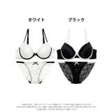 バイカラーシアースカラップブラジャー&バック透けフルバックショーツ | Dazzy | 詳細画像8