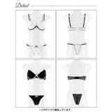 [EFサイズ] バイカラーシアースカラップブラジャー&バック透けTバックショーツ | Dazzy | 詳細画像9 