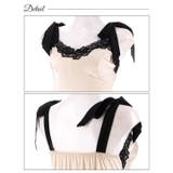 サテンレースショルダーリボンワンピースルームウェア | Dazzy | 詳細画像10 