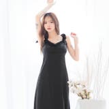 サテンレースショルダーリボンワンピースルームウェア | Dazzy | 詳細画像6 