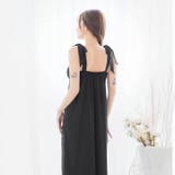 サテンレースショルダーリボンワンピースルームウェア | Dazzy | 詳細画像7 