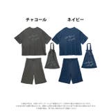 巾着付き五分袖ロゴトップス&ハーフパンツルームウェア | Dazzy | 詳細画像7