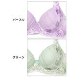 プリーツチュールエンブロイダリーブラジャー&フルバックショーツ | Dazzy | 詳細画像11