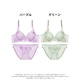 プリーツチュールエンブロイダリーブラジャー&フルバックショーツ | Dazzy | 詳細画像8