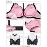 ラグジュアリーレースチョーカーブラジャー&バック透けフルバックショーツ | Dazzy | 詳細画像10 