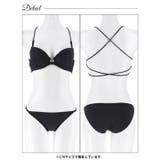 クロスコードフロントホックブラジャー&フルバックショーツ | Dazzy | 詳細画像7 
