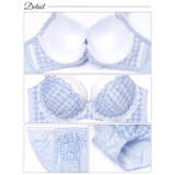 [EFサイズ] ファンシーギンガムシアーフリル脇高ブラジャー&フルバックショーツ… | Dazzy | 詳細画像11 
