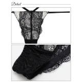 【EFサイズ】ブリリアントサテンレーシィブラジャー&バック透けTバックショーツ | Dazzy | 詳細画像10 