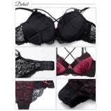 ディープサテンリボンコードブラジャー&バック透けTバックショーツ | Dazzy | 詳細画像10 