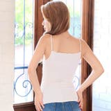 カップ付きスカラップシームレスキャミソール | Dazzy | 詳細画像5