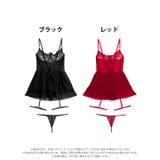 シースルーレースアップガーターベビードール | Dazzy | 詳細画像7