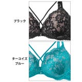 クロスヌーディーレースブラジャー&バック透けフルバックショーツ | Dazzy | 詳細画像11