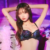 ルミナスシャドウブルームブラジャー&バック透けフルバックショーツ | Dazzy | 詳細画像5