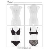 シャルムチュールホールブラジャー&バック透けフルバックショーツ | Dazzy | 詳細画像9