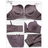 [EFサイズ] ワンカラージュエルチャーム脇高ブラジャー&フルバックショーツ | Dazzy | 詳細画像10 