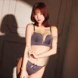 [EFサイズ] ワンカラージュエルチャーム脇高ブラジャー&フルバックショーツ | Dazzy | 詳細画像5 