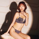 [EFサイズ] ワンカラージュエルチャーム脇高ブラジャー&フルバックショーツ | Dazzy | 詳細画像6 