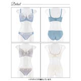 [EFサイズ] ドルチェミスティーローズ脇高ブラジャー&フルバックショーツ | Dazzy | 詳細画像9 