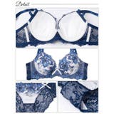 [EFサイズ] ロイヤルラメフラワー脇高ブラジャー&バック透けフルバックショーツ… | Dazzy | 詳細画像10 