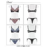 セレーナローズエンブロイダリー脇高ブラジャー&サイド紐バック透けTバックショーツ… | Dazzy | 詳細画像9