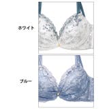 ブロッサムギャザーレース脇高ブラジャー&バック透けフルバックショーツ | Dazzy | 詳細画像11 