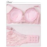 フェミニンギャザーフルール脇高ブラジャー&バック透けフルバックショーツ | Dazzy | 詳細画像9 