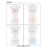パステルガーリーアラベスク脇高ブラジャー&フルバックショーツ | Dazzy | 詳細画像8