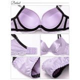  グレイスフルサテンレース脇高ブラジャー&フルバック&Tバックショーツ | Dazzy | 詳細画像10 