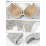 ヌーディバックカットレースフロントホックブラジャー&バック透けフルバック&Tバ… | Dazzy | 詳細画像11