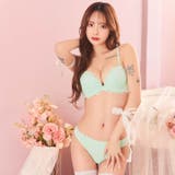 [3点セット] フェアリースピンドルレース脇高ブラジャー&フルバック&Tバックシ… | Dazzy | 詳細画像3 