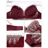 [EFサイズ] ダマスクディープストリングブラジャー&フルバックショーツ | Dazzy | 詳細画像10 