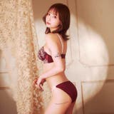 [EFサイズ] ダマスクディープストリングブラジャー&フルバックショーツ | Dazzy | 詳細画像7 