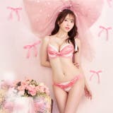 プリティーグロスリボン脇高サテンブラジャー&Tバックショーツ [かとゆり着用] | Dazzy | 詳細画像7 