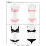 [EFサイズ] プリティーグロスリボン脇高サテンブラジャー&Tバックショーツ [… | Dazzy | 詳細画像10 