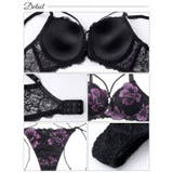 マジェスティックフルール脇高ブラジャー&バック透けサイド紐Tバックショーツ [三… | Dazzy | 詳細画像10 