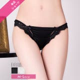 サイドカットリボンレースフルバックショーツ単品 | Dazzy | 詳細画像1