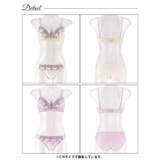 シャイニーチュールフラワーブラジャー&フルバックショーツ | Dazzy | 詳細画像9