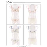 チャーミングフルールリボン脇高ブラジャー&フルバックショーツ | Dazzy | 詳細画像8 