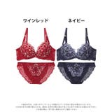 ルミナスリッチフラワー脇高ブラジャー&フルバックショーツ | Dazzy | 詳細画像8 