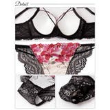 [3点セット] [GHIサイズ] ゴージャスリリーコード脇高ブラジャー&バック透… | Dazzy | 詳細画像10 