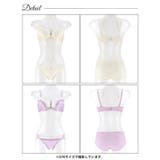 プリティーサテンフリルブラジャー&フルバックショーツ | Dazzy | 詳細画像9 