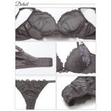 ミスティックレーシィピオニー脇高ブラジャー&バック透けTバックショーツ | Dazzy | 詳細画像10 